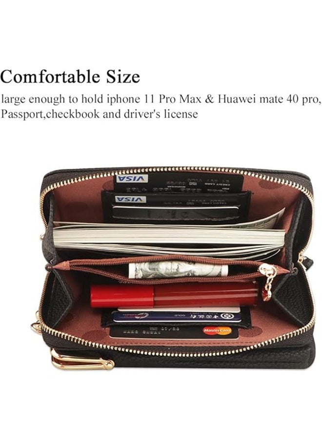 baellerry Small Crossbody Phone Bag for Women Lightweight PU Leather Phone Wallet Purse with Shoulder Strap&Card Slots  - Image 4