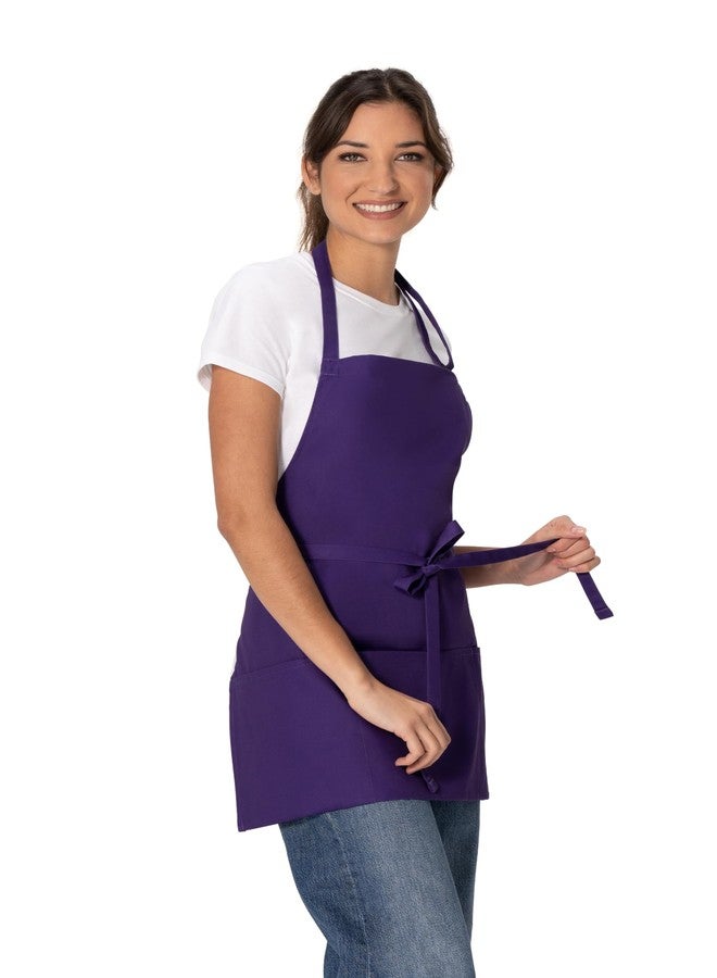 Chef Works Unisex Three Pocket Apron, Purple, One Size - Image 4