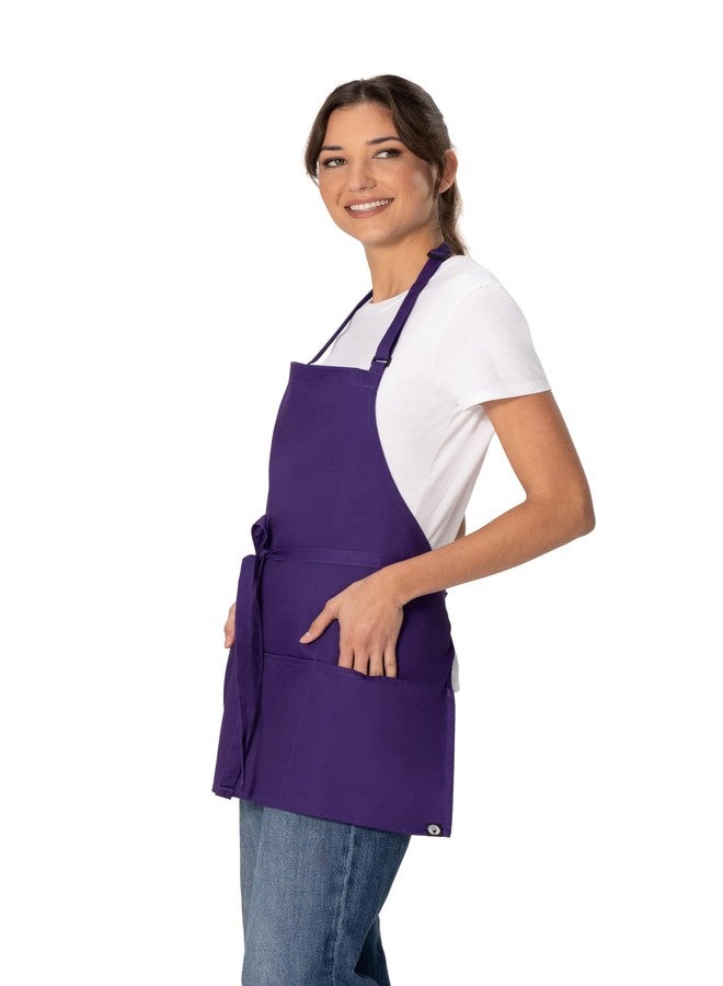Chef Works Unisex Three Pocket Apron, Purple, One Size - Image 2