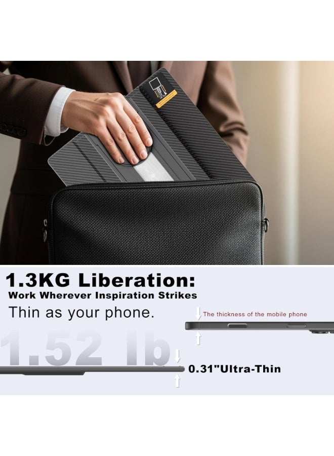 ڤي2كوم شاشة محمولة للموبايل واللابتوب 16.1 بوصة – شاشة IPS بدقة 1200P، قاعدة قابلة للفصل ودوران 360° مع دعم VESA، توصيل وتشغيل عبر HDMI / USB-C / USB-A، متوافقة مع Windows/ Mac/ Android / أجهزة الألعاب - Image 4