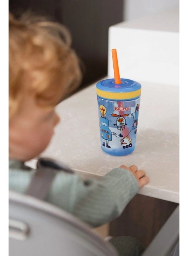Nuby Sip It Swirler Cup, Fun Toddler Straw Cup with Leak Resistant Design, Everyday Drinking Cup for Hydration at Home and On the Go, Assorted - Image 5