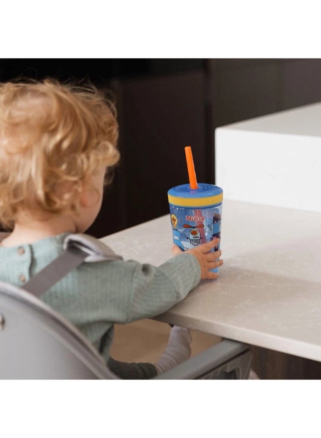 Nuby Sip It Swirler Cup, Fun Toddler Straw Cup with Leak Resistant Design, Everyday Drinking Cup for Hydration at Home and On the Go, Assorted - Image 4