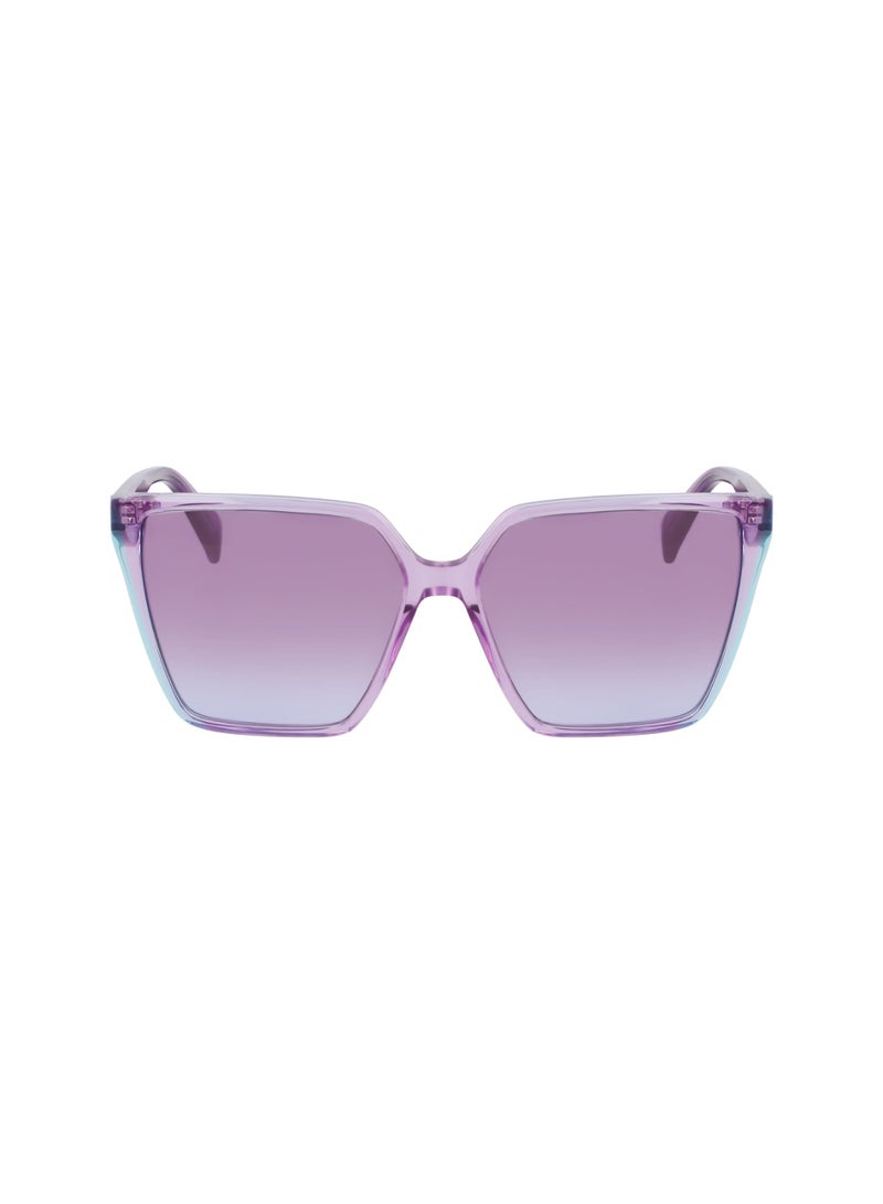 Liu Jo FULL RIM ACETATE ACETATE LIU JO SUNS LJ798S 5814 (518) LILAC/GREEN - Image 2