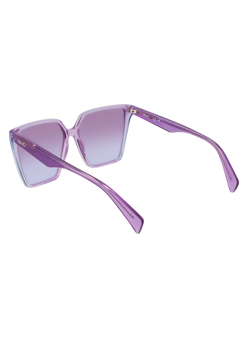 Liu Jo FULL RIM ACETATE ACETATE LIU JO SUNS LJ798S 5814 (518) LILAC/GREEN - Image 5