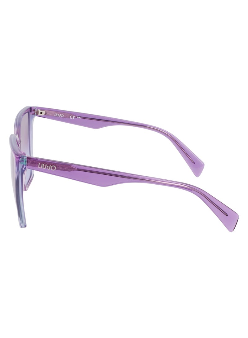 Liu Jo FULL RIM ACETATE ACETATE LIU JO SUNS LJ798S 5814 (518) LILAC/GREEN - Image 4