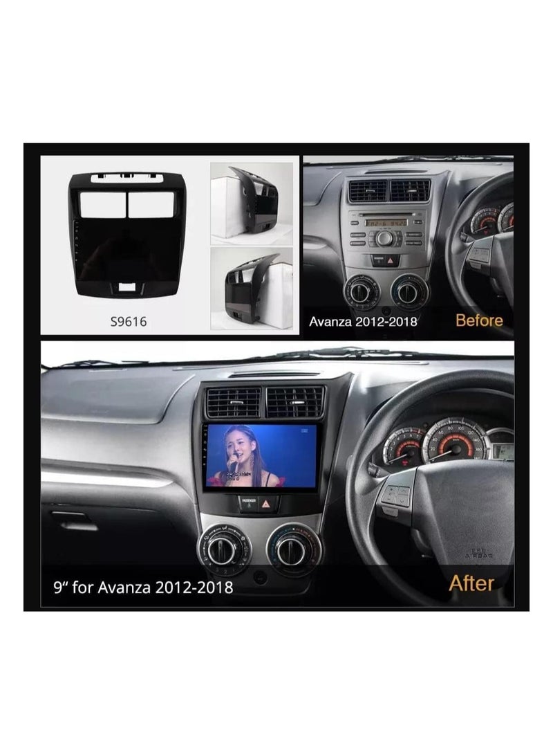 SHEZA STAR Android Car Stereo for TOYOTA AVANZA 2010-2016 2GB RAM 32GB ROM 9 Inch Support Apple Carplay MirrorLink WiFi BT, 2.5D IPS Touch Screen with AHD Camera Included - Image 2
