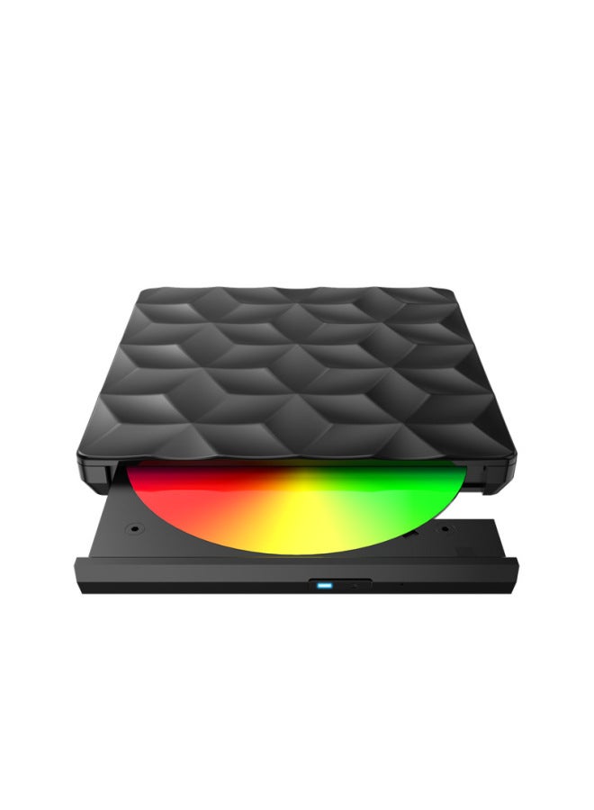 USB3.0 CD/DVD External Mobile Note Recorder External Optical Drive Type C External Drive-Color:Black