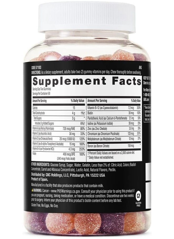 GNC - Mega Men Gummy Multivitamin Supports Energy, Metabolism Berry 120 Gummies - Image 1