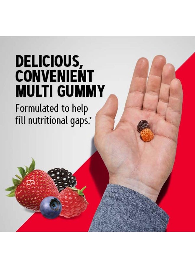 GNC - Mega Men Gummy Multivitamin Supports Energy, Metabolism Berry 120 Gummies - Image 1
