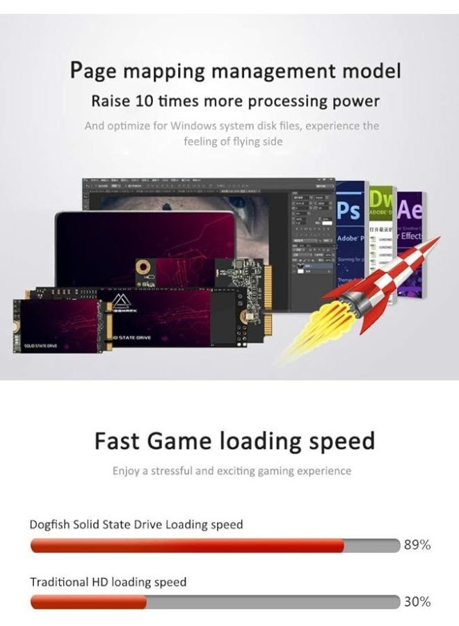 mSATA SSD 128GB - Ultra-Fast Sata 3 Internal Solid State Drive - Durable Mini Sata Disk for Performance Upgrade - Image 2