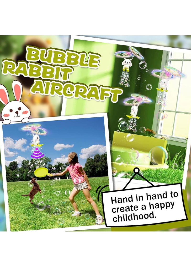 KASTWAVE Bubble Machine for Kids, Automatic Bubble Machine, Automatic Bubble Blower with LED Lights, Flying Ball Orb Bubbles Toys, with Bubble Solution, Bubble Maker Bubble Blower Gift, White - Image 5