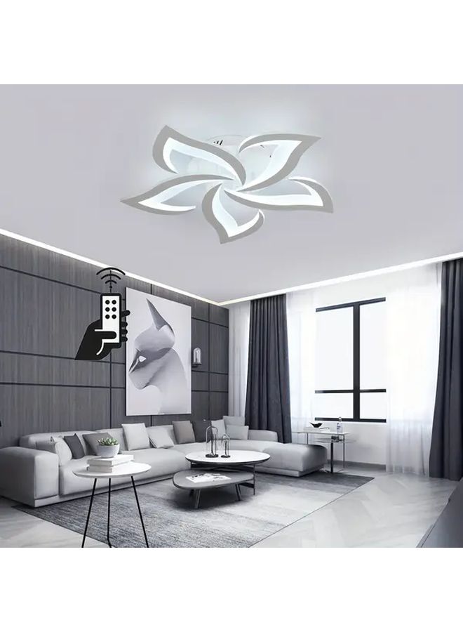 مصباح LED سقفي حديث قابل للتعتيم مع جهاز تحكم عن بعد، أبيض، 3 أوضاع للألوان، سطوع قابل للتعديل، إيقاف مؤقت، شبه غائر، متعدد الفولتية 110-240 فولت، وحدة ذكية لغرفة المعيشة وغرفة النوم والممر. - Image 1