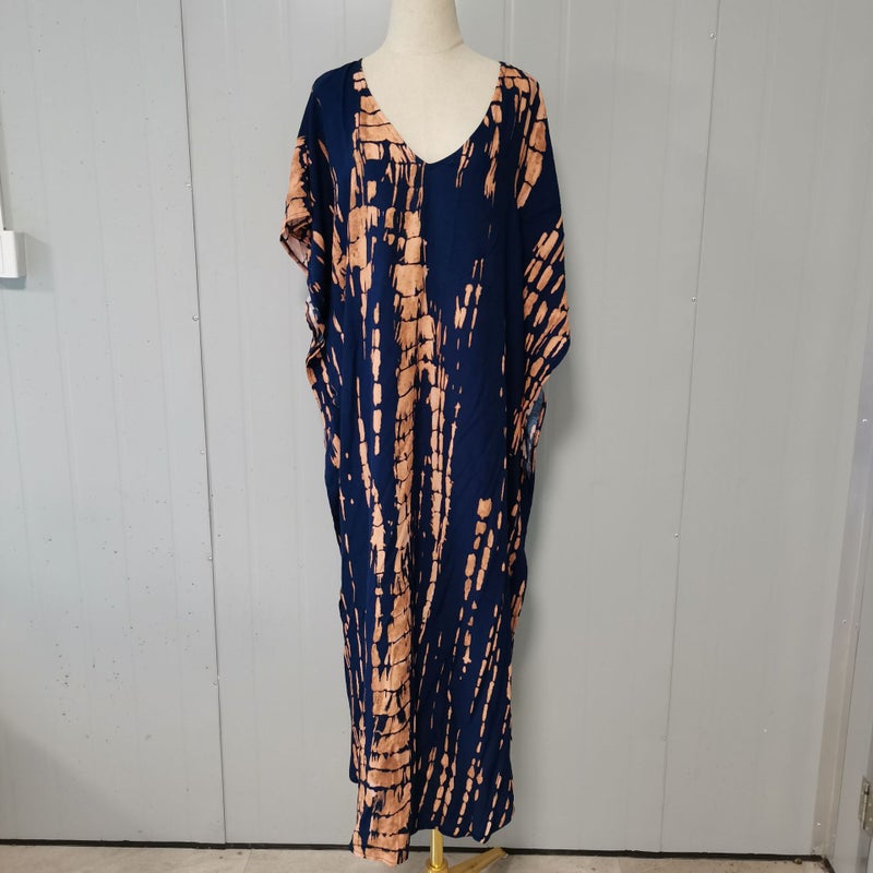 Generic 2024 European and American Beach Blouse Quick-drying Smudged Loose Large Size Vacation Robe Beach Skirt Bikini Sun Protection Shirt Coalan 118 