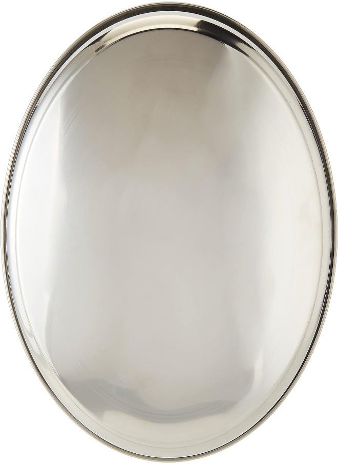 RAJ RAJ Stainless Steel Silver Touch Thala Dinner Plate  - Image 5