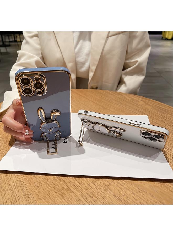 Zaboon Case For iPhone 12 Pro Max Plating Rabbit Holder Phone Case - Image 3