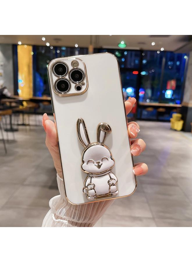 Zaboon Case For iPhone 12 Pro Max Plating Rabbit Holder Phone Case - Image 1