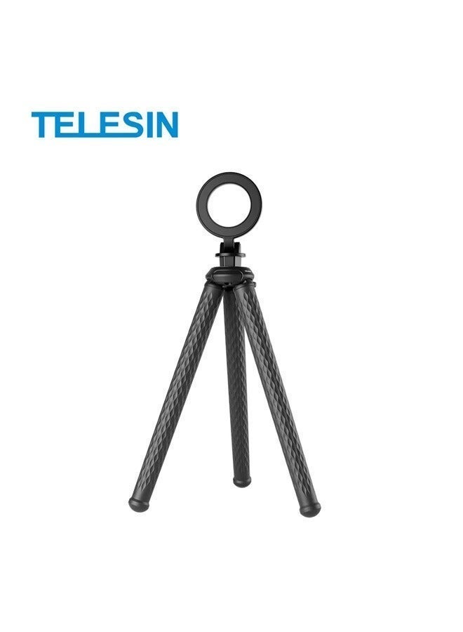 تيليسن TELESIN المغناطيسي ثلاثية مرنة لآيفون ، ميني ثلاثية قابلة للثني الهاتف الوقوف لـ Magsafe عربة أنبوب دراجة نارية ذراع حامل الهاتف عصا سيلفي لتسجيل الفيديو للهواتف كاميرا العمل - Image 2