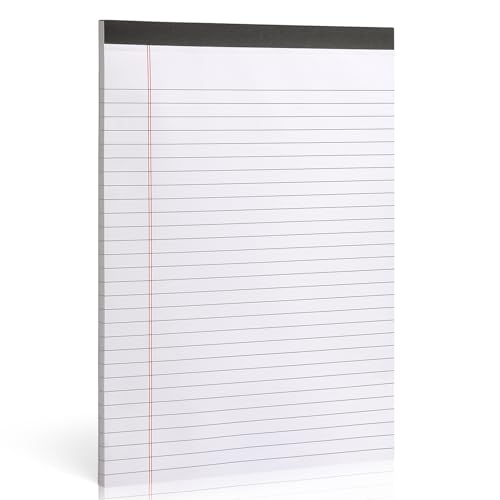 ZZTX Legal Pads 8.5 x 11 Inch White Writing Notepad, Lined Writing Pads for Work Office School, 50 Sheets Per Pad, A4, 1 Pack - Image 1
