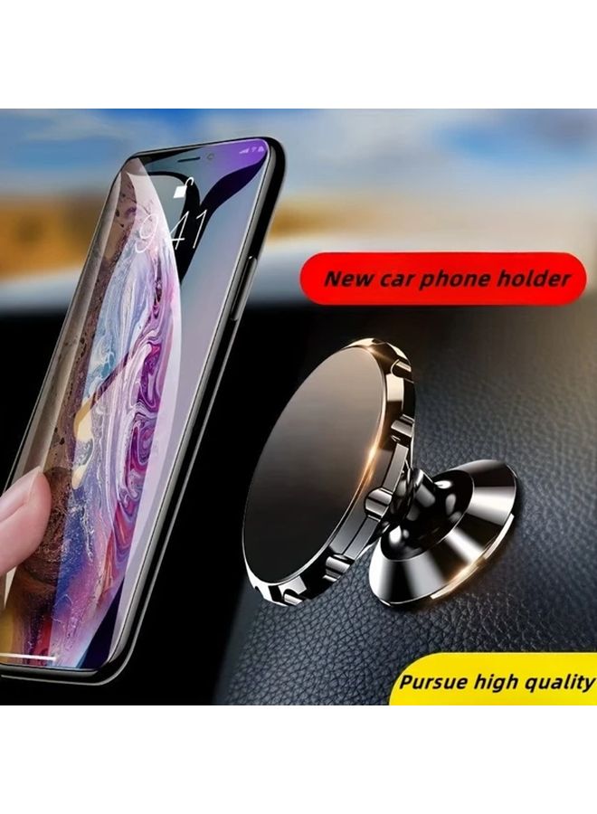 2025 Magnetic Car Phone Holder Black Rotatable 360 Degree Aluminum Alloy For All Cars - Image 3