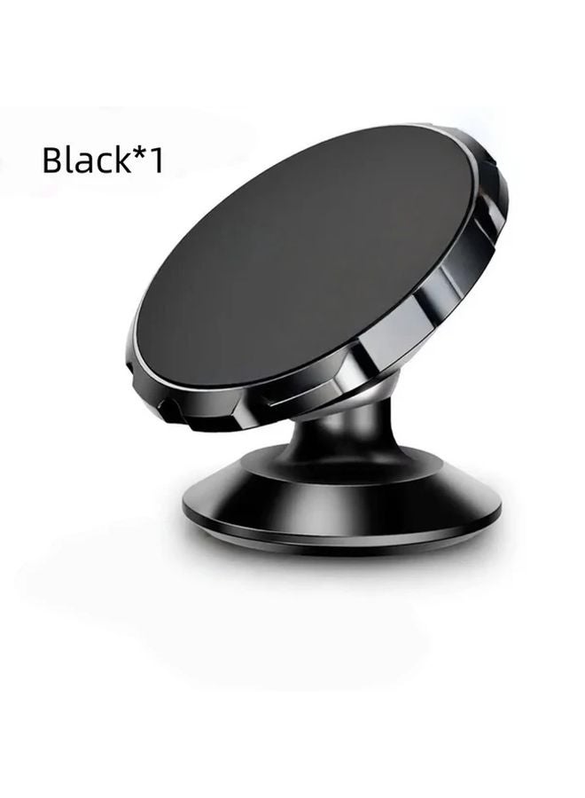 2025 Magnetic Car Phone Holder Black Rotatable 360 Degree Aluminum Alloy For All Cars - Image 1