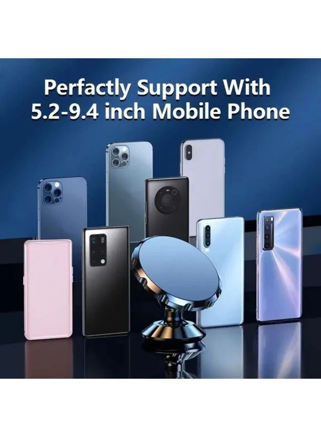 2025 Magnetic Car Phone Holder Black Rotatable 360 Degree Aluminum Alloy For All Cars - Image 4