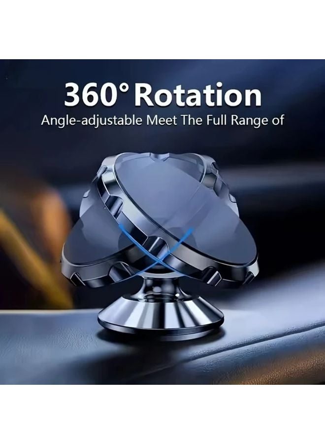 2025 Magnetic Car Phone Holder Black Rotatable 360 Degree Aluminum Alloy For All Cars - Image 2