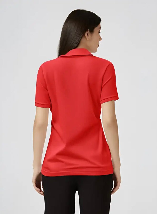 FanCode Women Colourblocked Half Sleeves Polo Collar Cotton T-Shirt  - Image 2