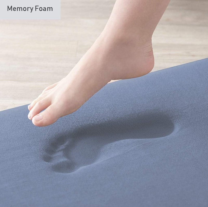 klarako Memory Foam Bath Mat, 2 Pieces Bath Set Baby Kids Safety Memory Coral Velvet Fabric Carpet Mat for Bathroom Bedroom Living Room - Image 3