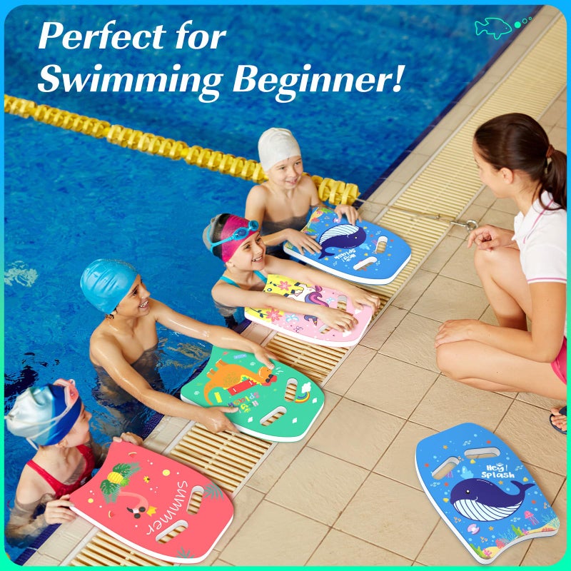 HeySplash Swim Kickboard for Kids, Swimming Kickboard Cute Pattern Swim Training Aid for Children, Pool Exercise Equipments for Beginning Swimmers Safety Swim Board Auxiliary, Light Green Dinosaur - Image 2