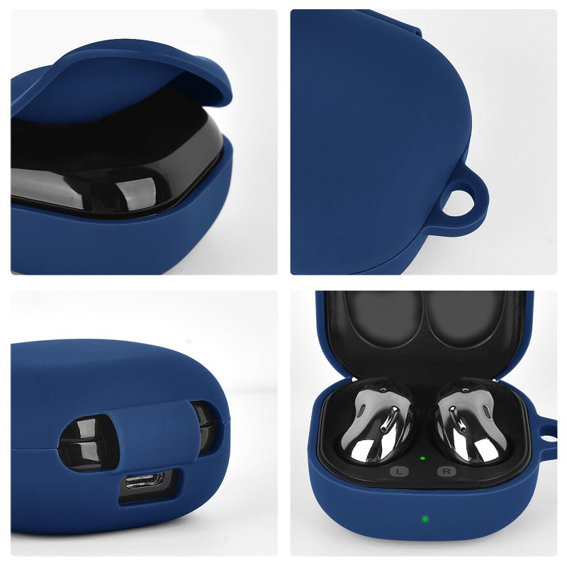 AIRSPO Silicone Case Compatible for Samsung Galaxy Buds 2 Pro/Galaxy Buds2/ Galaxy Buds Pro/Galaxy Buds Pro 2/ Galaxy Buds Live/Galaxy Buds FE Cases (Dark Blue) - Image 4