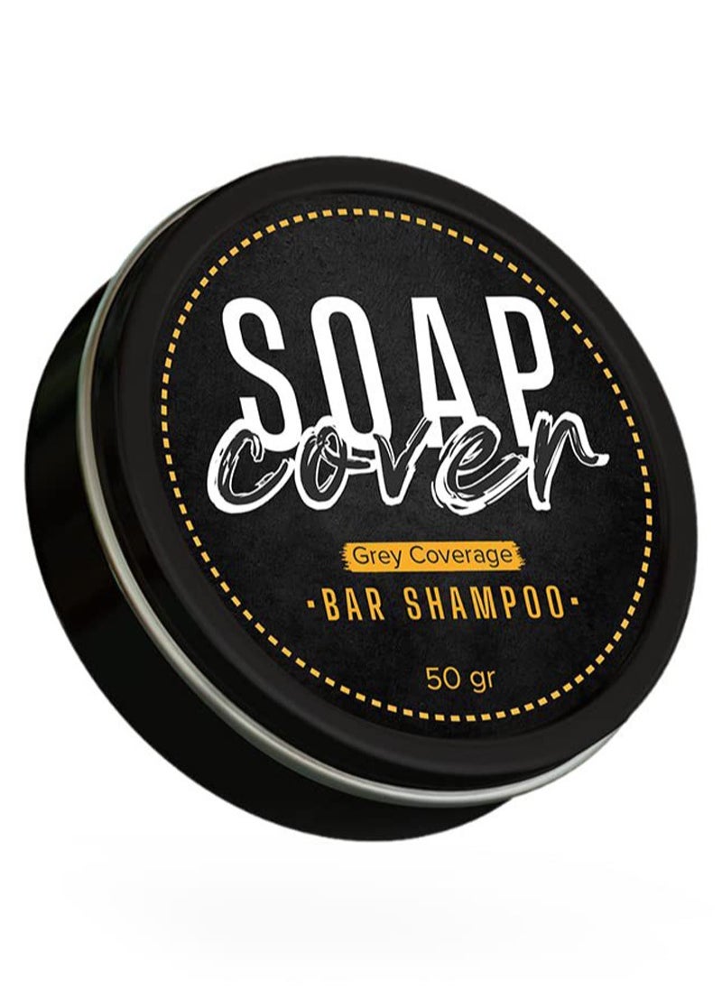 SOAP COVER Grey Hair Covering Soap, Darkening Compact Soap Bar  - Image 1