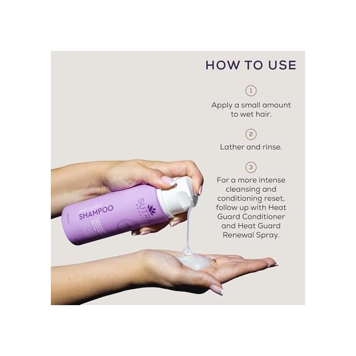 SUTRA Heat Guard Hair Shampoo for Frizzy, Dry & Damaged Hair - Thermal Protecting Shampoo Hydrates, Protects & Repairs Against Heat with Hyaluronic Acid - Anti-Frizz Haircare Products - Image 4