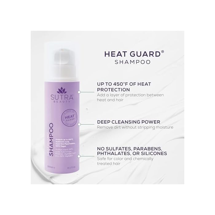 SUTRA Heat Guard Hair Shampoo for Frizzy, Dry & Damaged Hair - Thermal Protecting Shampoo Hydrates, Protects & Repairs Against Heat with Hyaluronic Acid - Anti-Frizz Haircare Products - Image 5