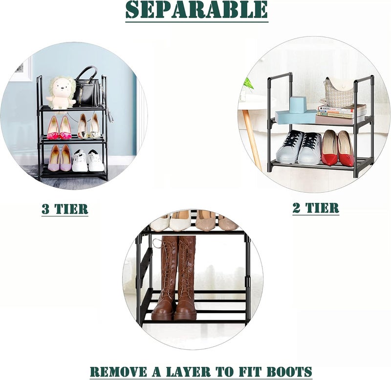 OYREL Shoe Rack, Sturdy Metal Shoes Rack Organizer,Narrow Shoes Stand Shelf 5 Tier Shoe Racks for Closets Small Space - Image 4