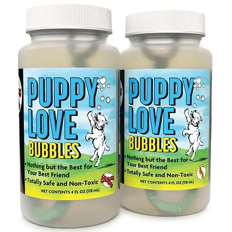 Atomic Bubbles Puppy Love Bubbles Peanut Butter Bacon Scented Bubbles 4oz Bottle2 Pack Combo 1 Peanut Butter1 Bacon for Dogs - Image 2