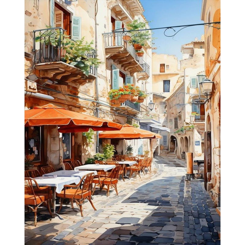 PRASIO Paint by Numbers Kit for Adults Beginner, Landscape Adult Paint by Number Kits on Canvas, DIY Acrylic Watercolor Oil Paint by Number for Adults for Home Decor Gift 16x20 Inch - Image 1
