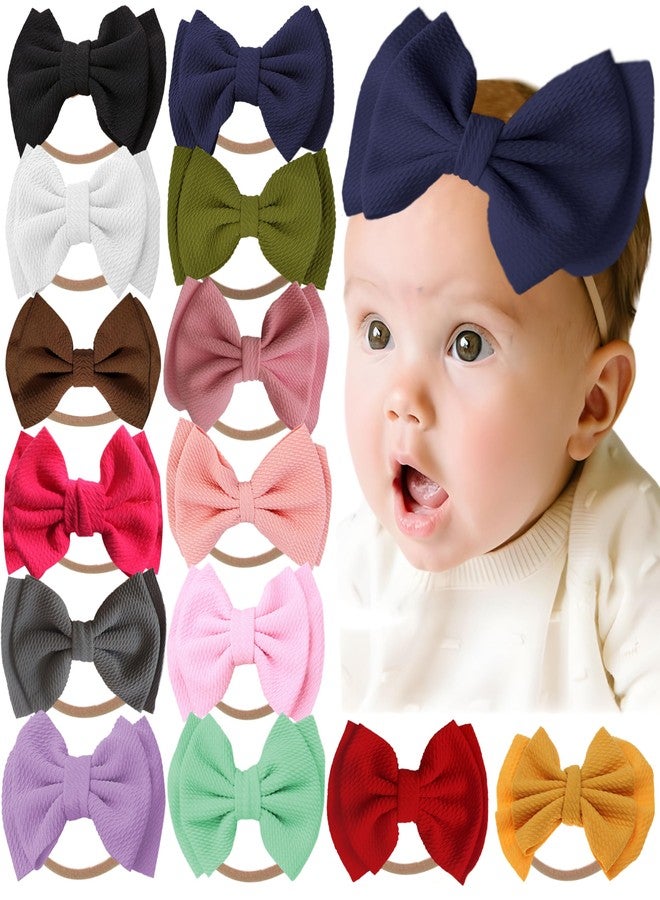 بيمبيكا طوق رأس بيمبيكا على شكل فيونكة، إكسسوارات شعر للبنات، طوق رأس للبنات، لون كحلي - Image 1