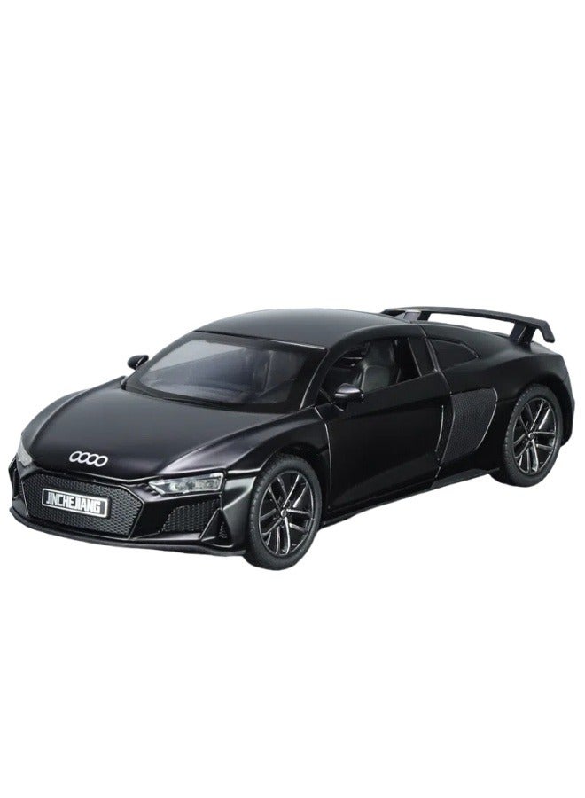 Alloy 132 Scale Audi R8 Sports Car Pull Back Toy with Sound and Light Effects Model for Decoration - Image 1