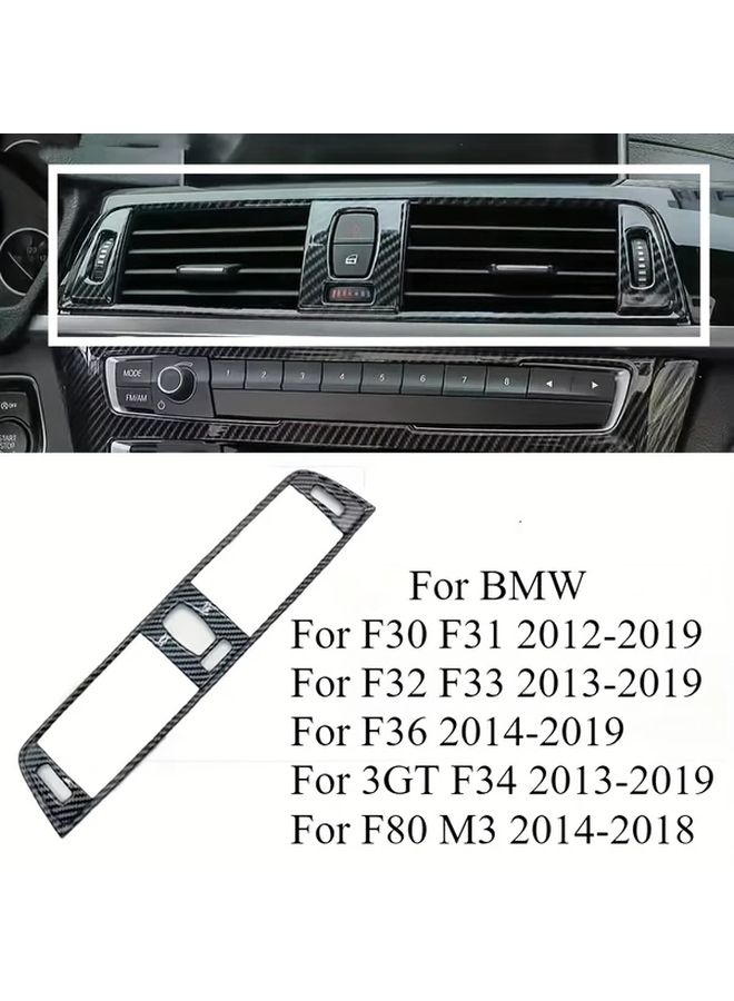 Glossy Black Carbon Fiber Air Vent Cover Trim For BMW 3 Series Models 2012 2019 - Image 3