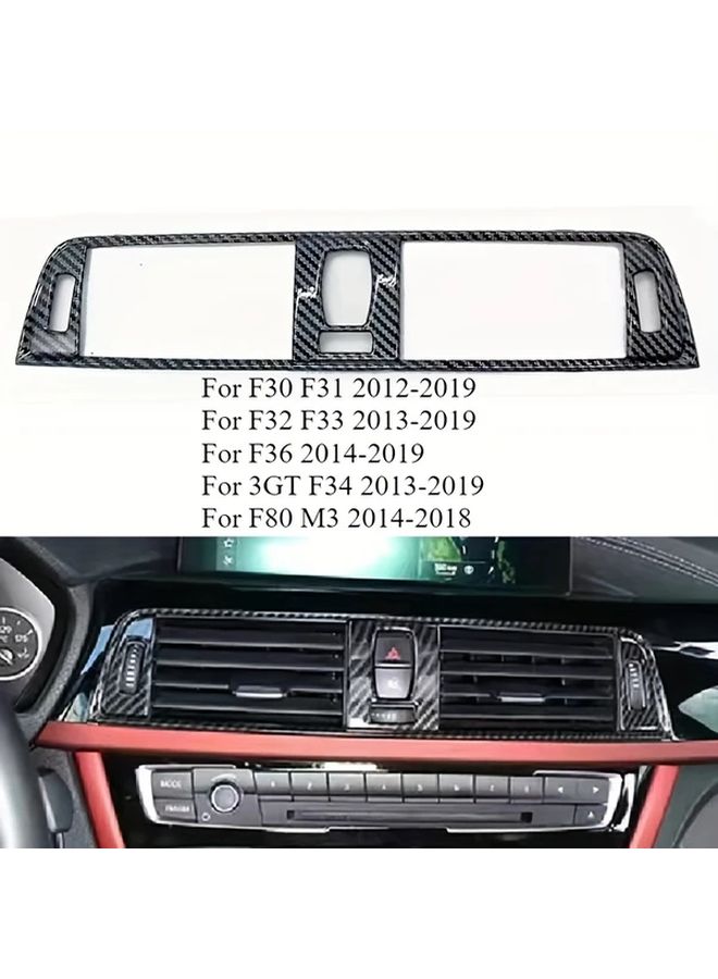 Glossy Black Carbon Fiber Air Vent Cover Trim For BMW 3 Series Models 2012 2019 - Image 1