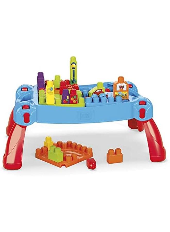 MEGA First Builders Build And Learn Table With Big Building Blocks Building Toys For Toddlers 30 Pieces  - Image 2