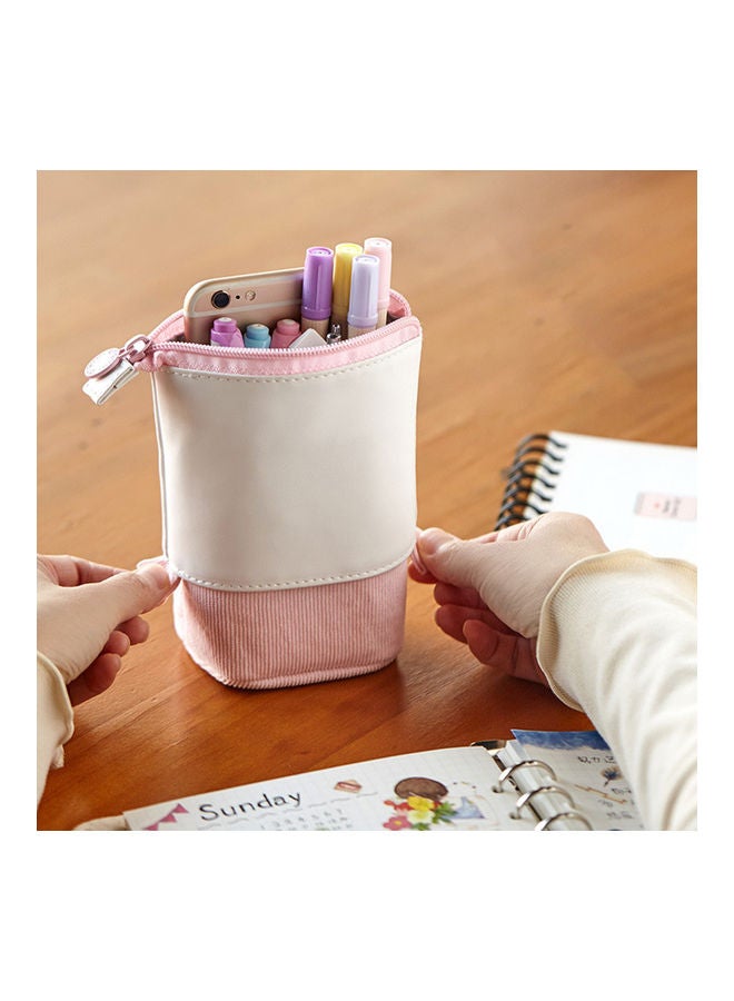 إسكدنيا مقلمة بسحاّب وردي/ أبيض - Image 3