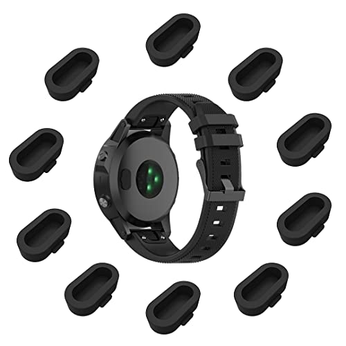 ACKLLR 10 Pieces Charger Port Protector for Fenix 7/7S/7X 5/5S/5X Plus/6S 6 6X, Silicone Dust Plug Anti-dust Plugs Compatible for Garmin Venu 2/Vivoactive 3/4/Instinct 2/Forerunner 935/45S/245/945, Black - Image 3