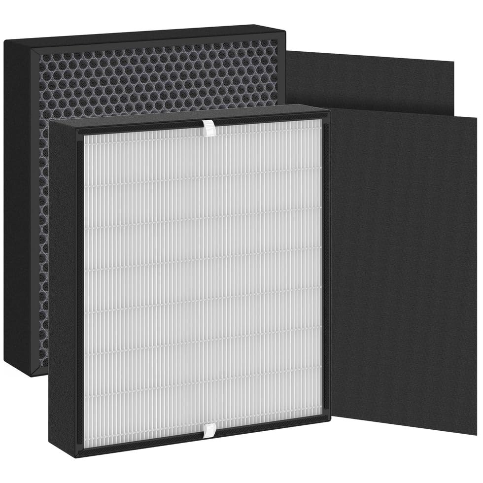 GoKBNY 2Pack Fit50 HEPA Replacement Filter Compatible with FF50 for BreatheSmart Fit50 Purifier 23in1 H13 True HEPA Filters 2PreFilters