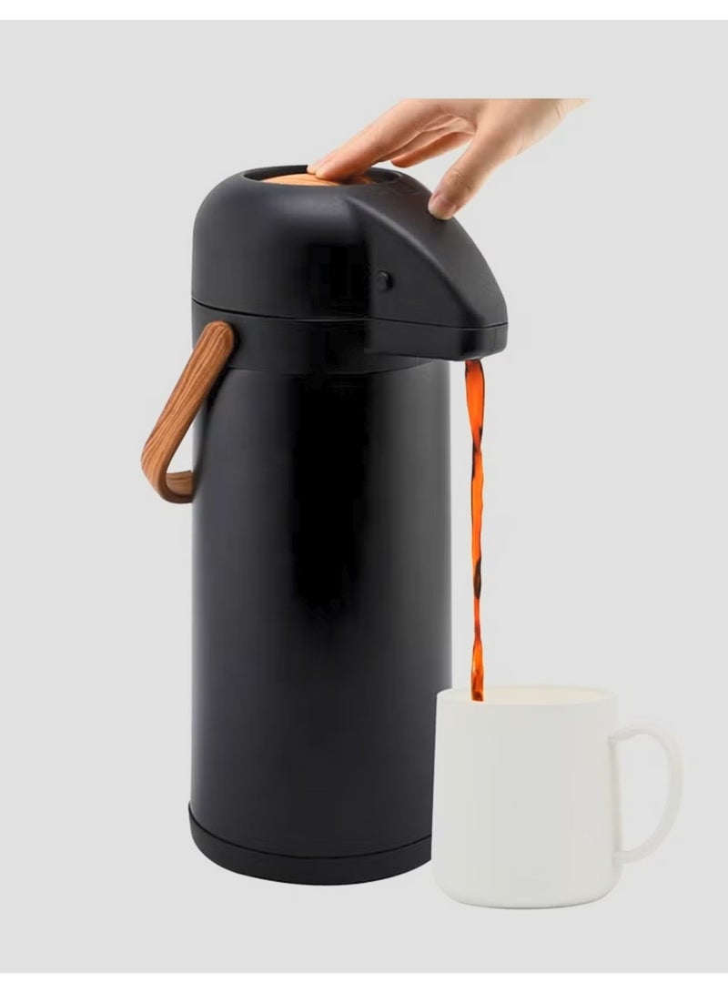 إكسترا ترمس ستانلس ستيل ضغط أسود 1.9 لتر- يحفظ الحرارة والبرودة لساعات - Image 2