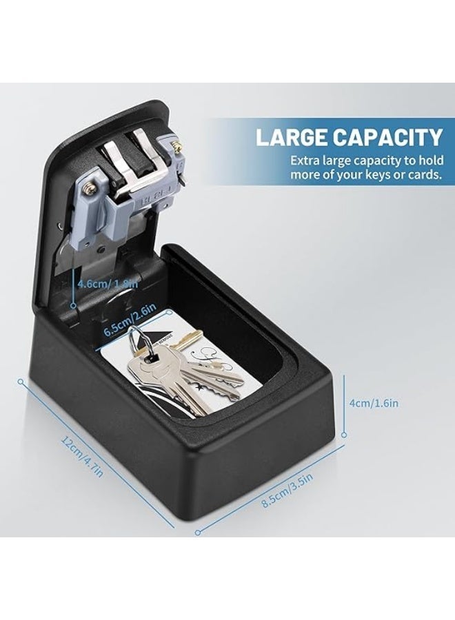 Key safe with lock for outdoor and indoor use, key box with lock, emergency backup key box, waterproof with resettable code-Metal structure - Image 5