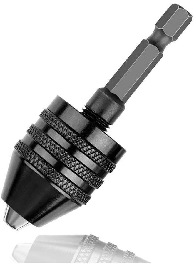 yongsheng - 0.3-8mm Keyless Drill Chuck, 1/4 inch Hex Shank Keyless Drill Chuck Conversion Tool Electric Screwdriver Quick Change Adapter Converter - Image 1