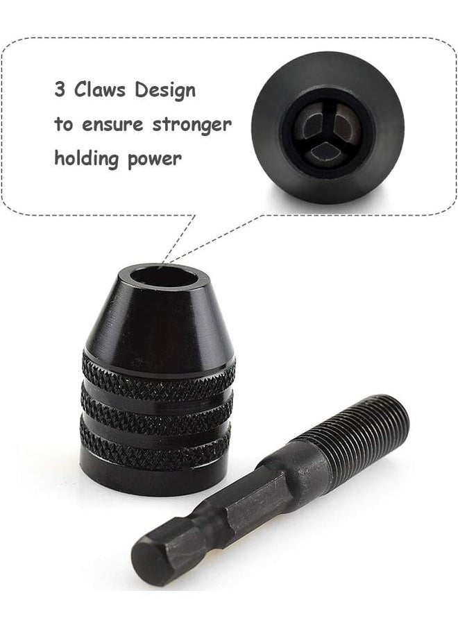 yongsheng - 0.3-8mm Keyless Drill Chuck, 1/4 inch Hex Shank Keyless Drill Chuck Conversion Tool Electric Screwdriver Quick Change Adapter Converter - Image 1