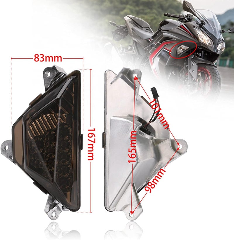 Topteng Motorcycle Front LED Turn Signal Light Lamp for Kawasaki Ninja Series - Image 2