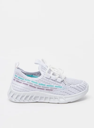 shoexpress Textured Sneakers With Lace-Up Closure